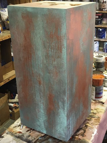 Pedestal- Oxidized Copper Finish