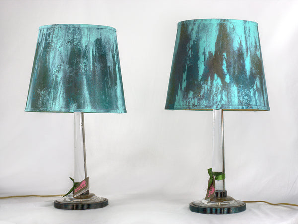 Lamp with Copper Verdigris Design