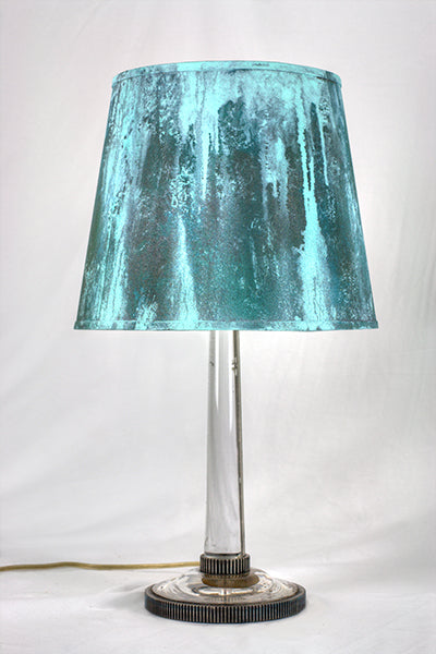 Lamp with Copper Verdigris Design