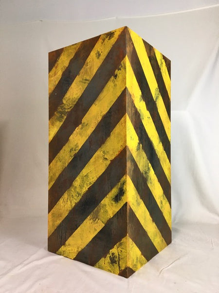 Pedimental- Caution Stripes Painted Finish