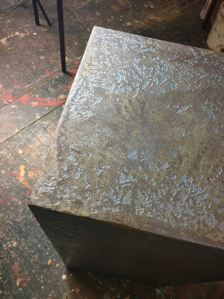 Pedestal- Meteorite Shower Venetian Plaster Finish