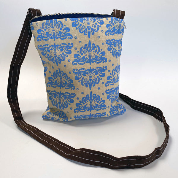 Less Is More- Ornamento in Periwinkle Cross Body Bag