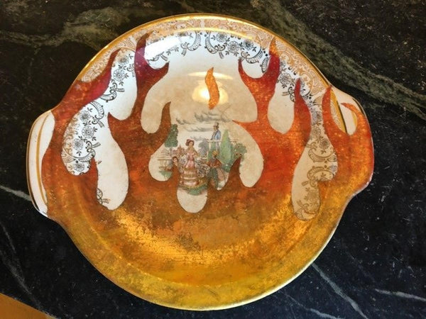 SOLD! Platter- Culture Collection Series, Iconic Flame Design on European Vignette