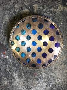 Tray- Pop Art Series- Planetary Dots Design in Robin's Egg Blue to Purple