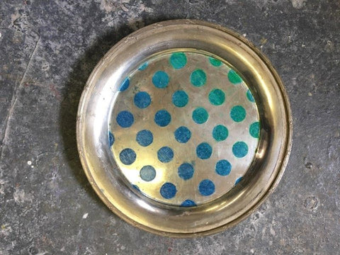 Tray- Pop Art Series- Planetary Dots Design in Aqua to Cerulean Blue Ombre