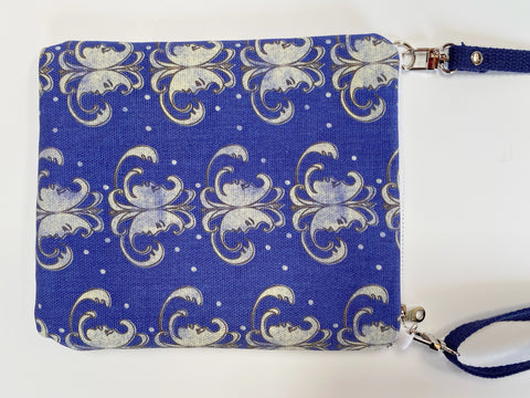 Less Is More- Venetian Moons With Blue Strap Cross Body Bag